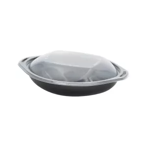Wokipack PP 750ml noir 229x192 x69 avec couvercle PP trans. (7A00)